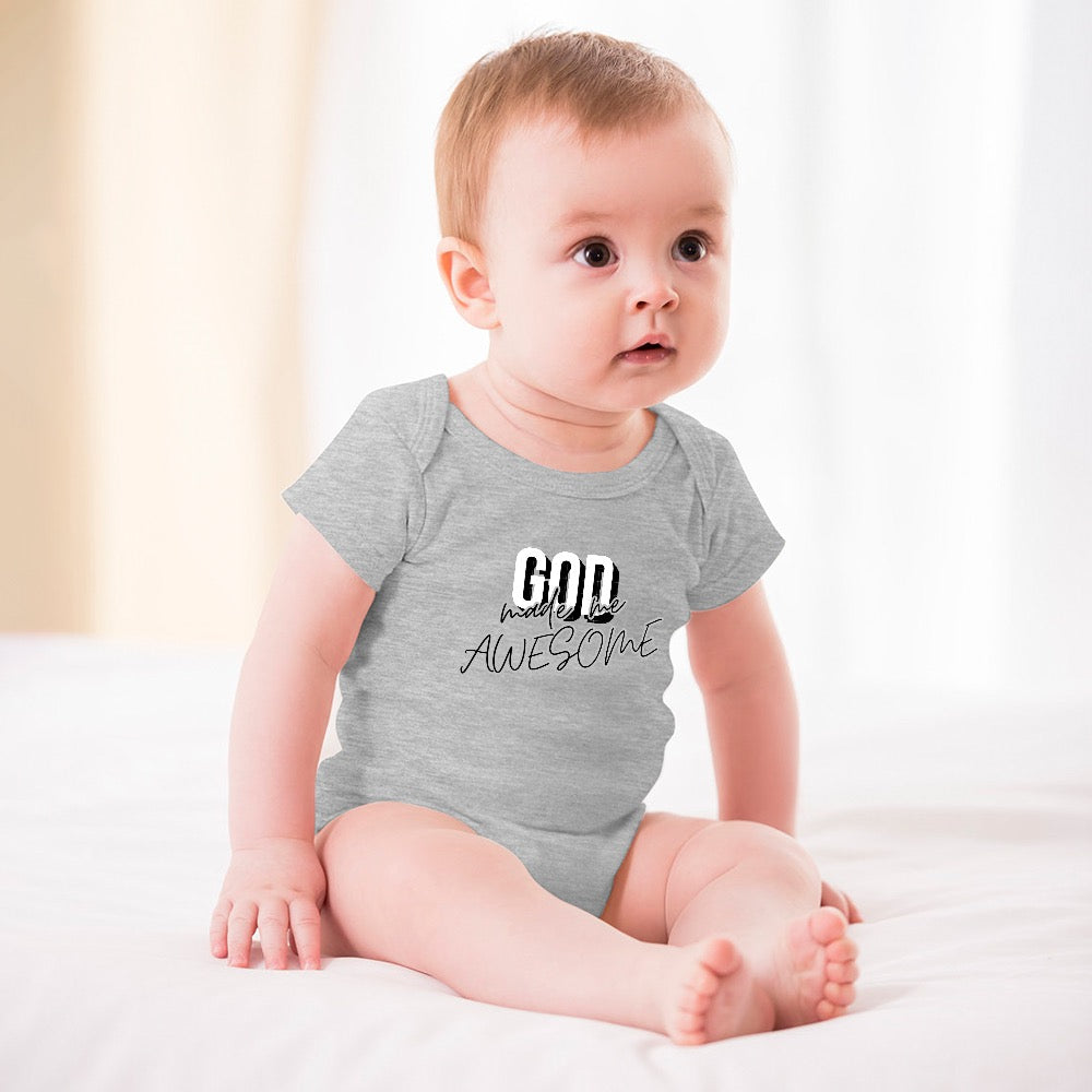 God made me awesome - Short -Sleeve Baby's Bodysuit