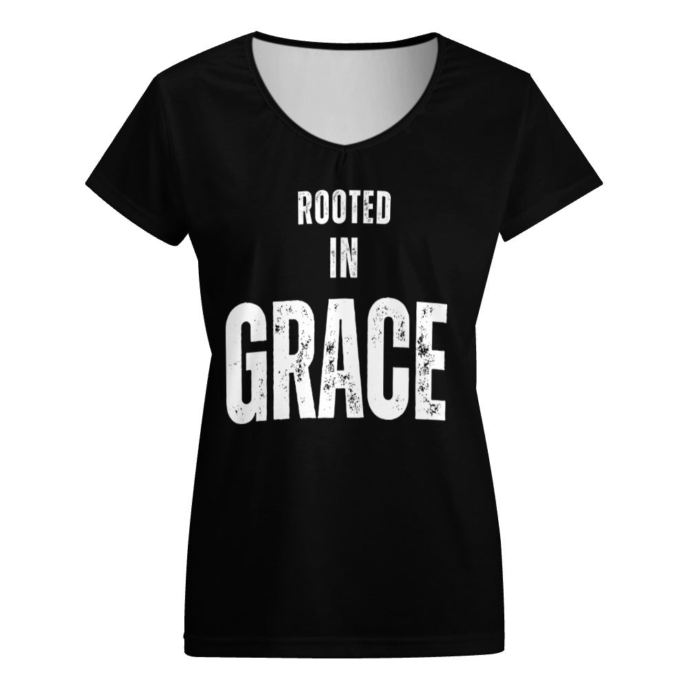 V-neck short sleeve T-shirt