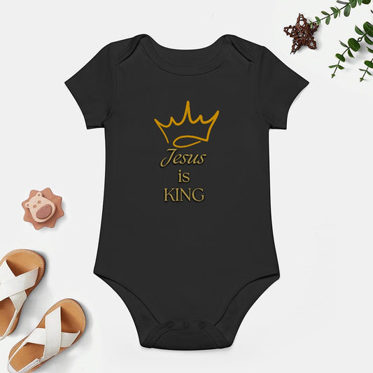 Jesus is King - Short -Sleeve Baby's Bodysuit