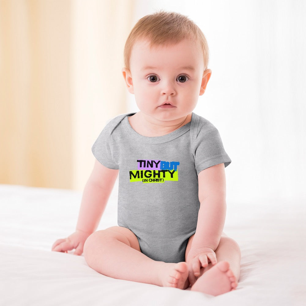 Tiny but mighty - Short -Sleeve Baby's Bodysuit