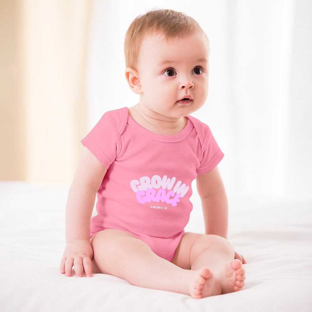 Grow in Grace - Short -Sleeve Baby's Bodysuit