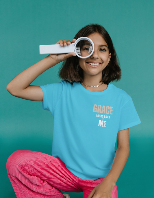 Grace Looks Good on Me -Children's Crew Neck