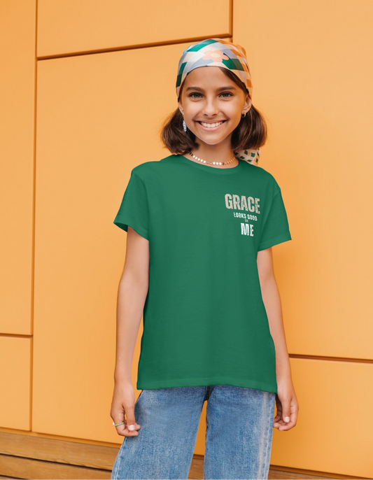 Grace Looks Good on Me -Children's Crew Neck