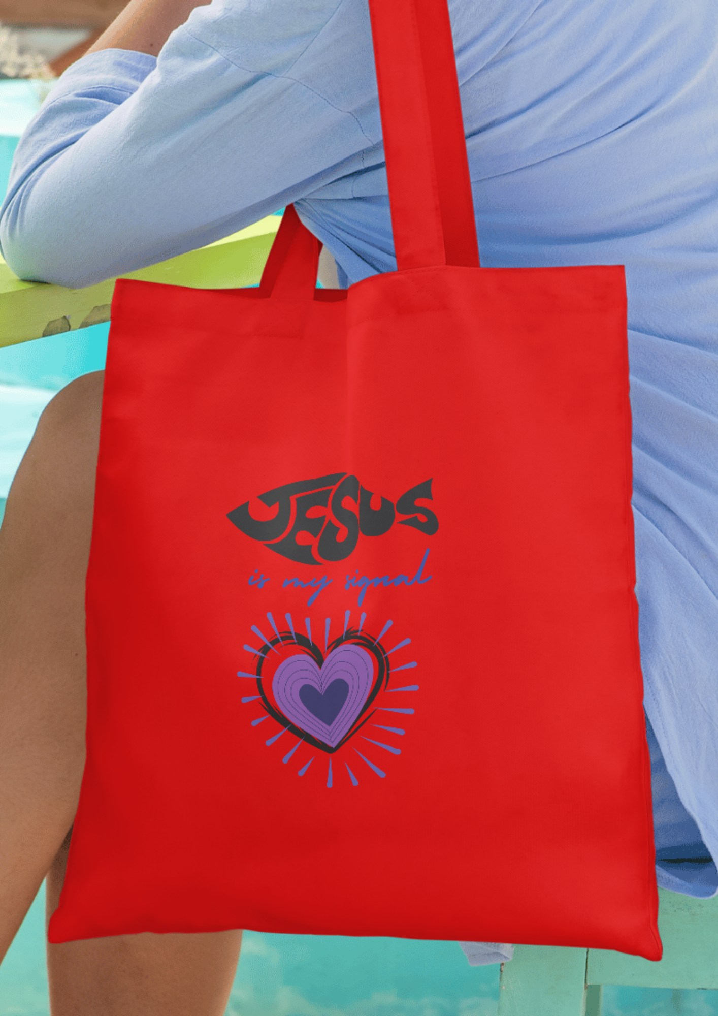 Jesus is my Signal - shopper bag