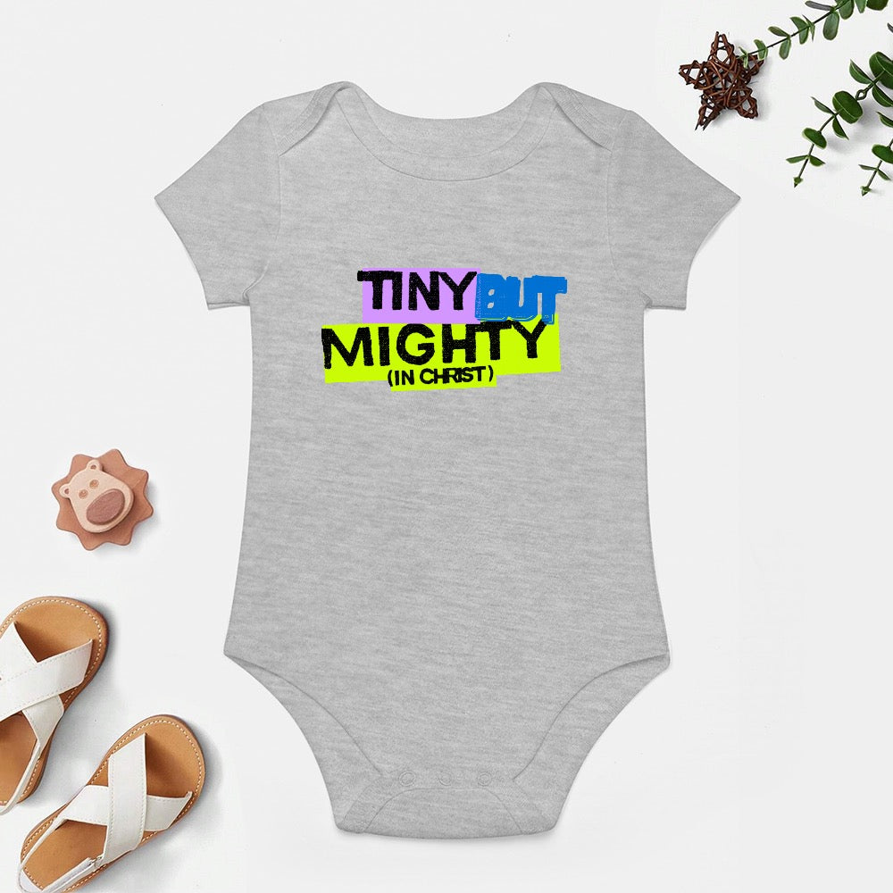 Tiny but mighty - Short -Sleeve Baby's Bodysuit