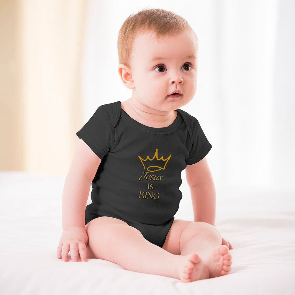 Jesus is King - Short -Sleeve Baby's Bodysuit