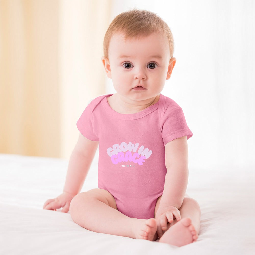Grow in Grace - Short -Sleeve Baby's Bodysuit