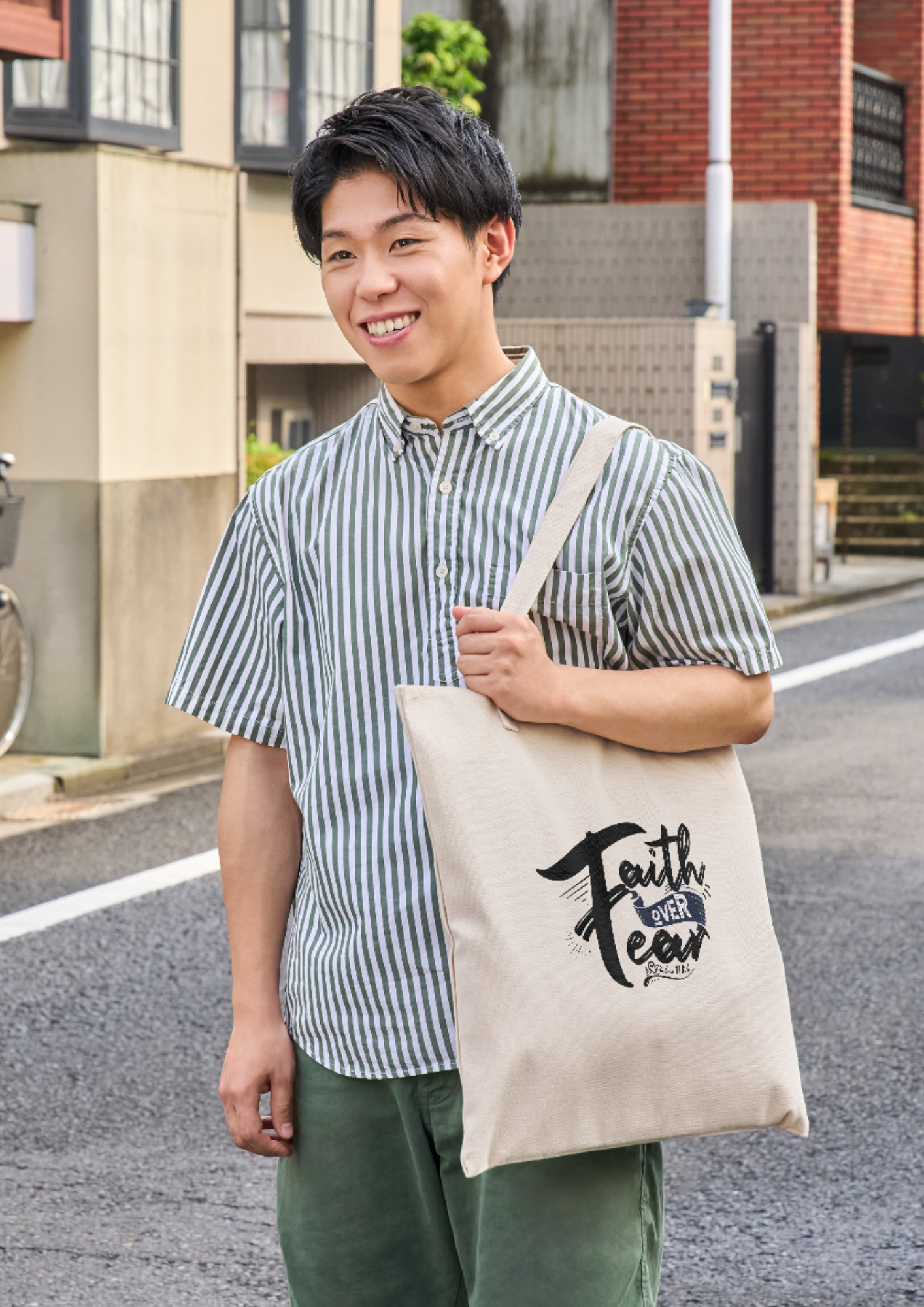 Faith over Fear - Non-Woven shopper bag