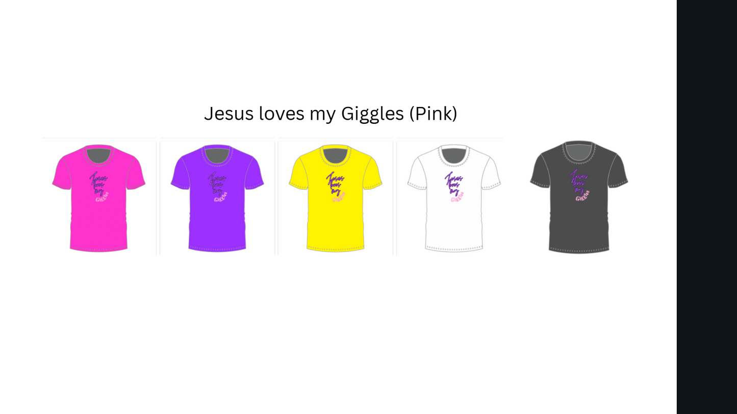 Jesus loves my Giggles (Pink) - Toddlers Crew Neck
