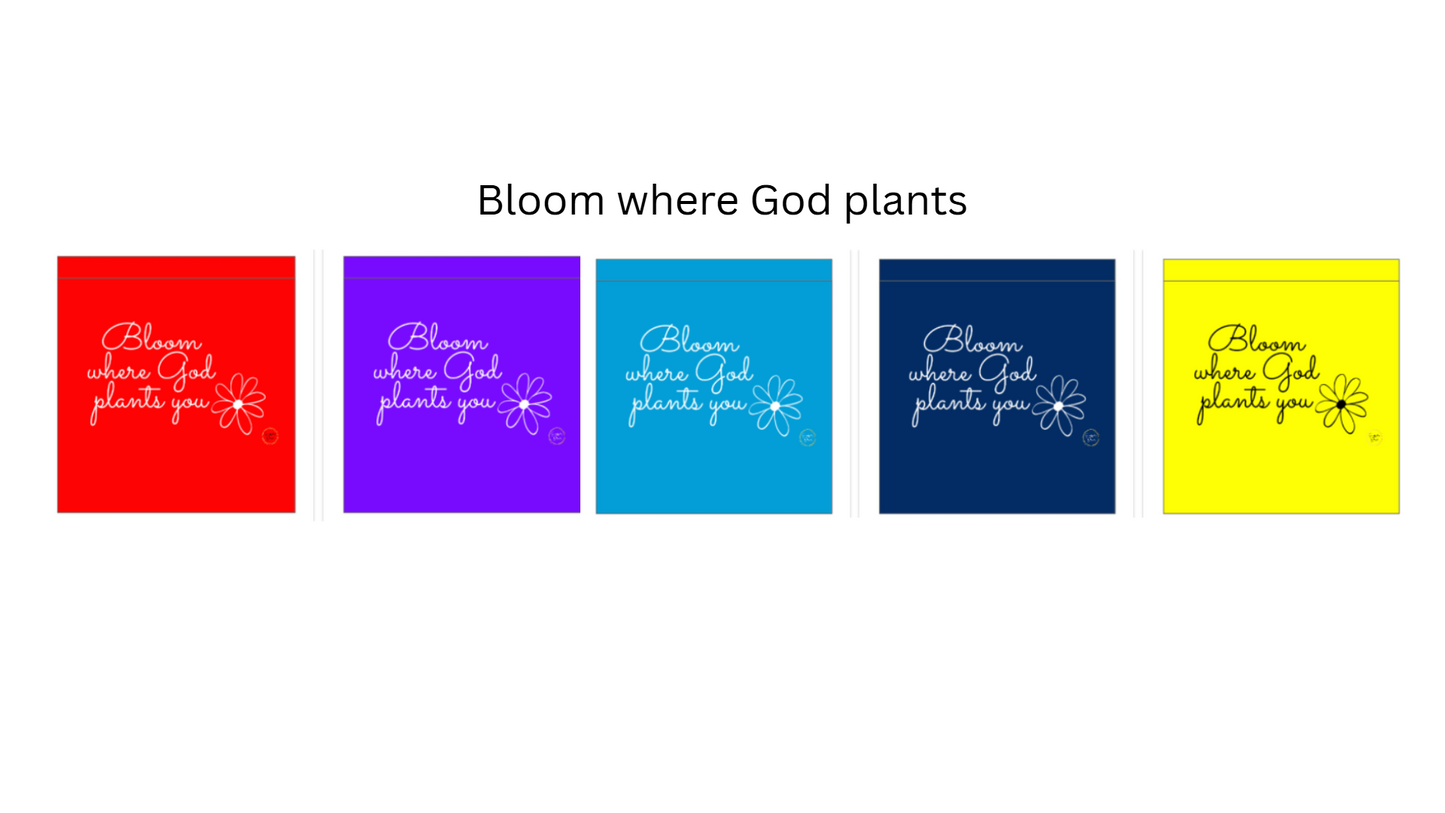 Bloom where God plants you - shopper bag