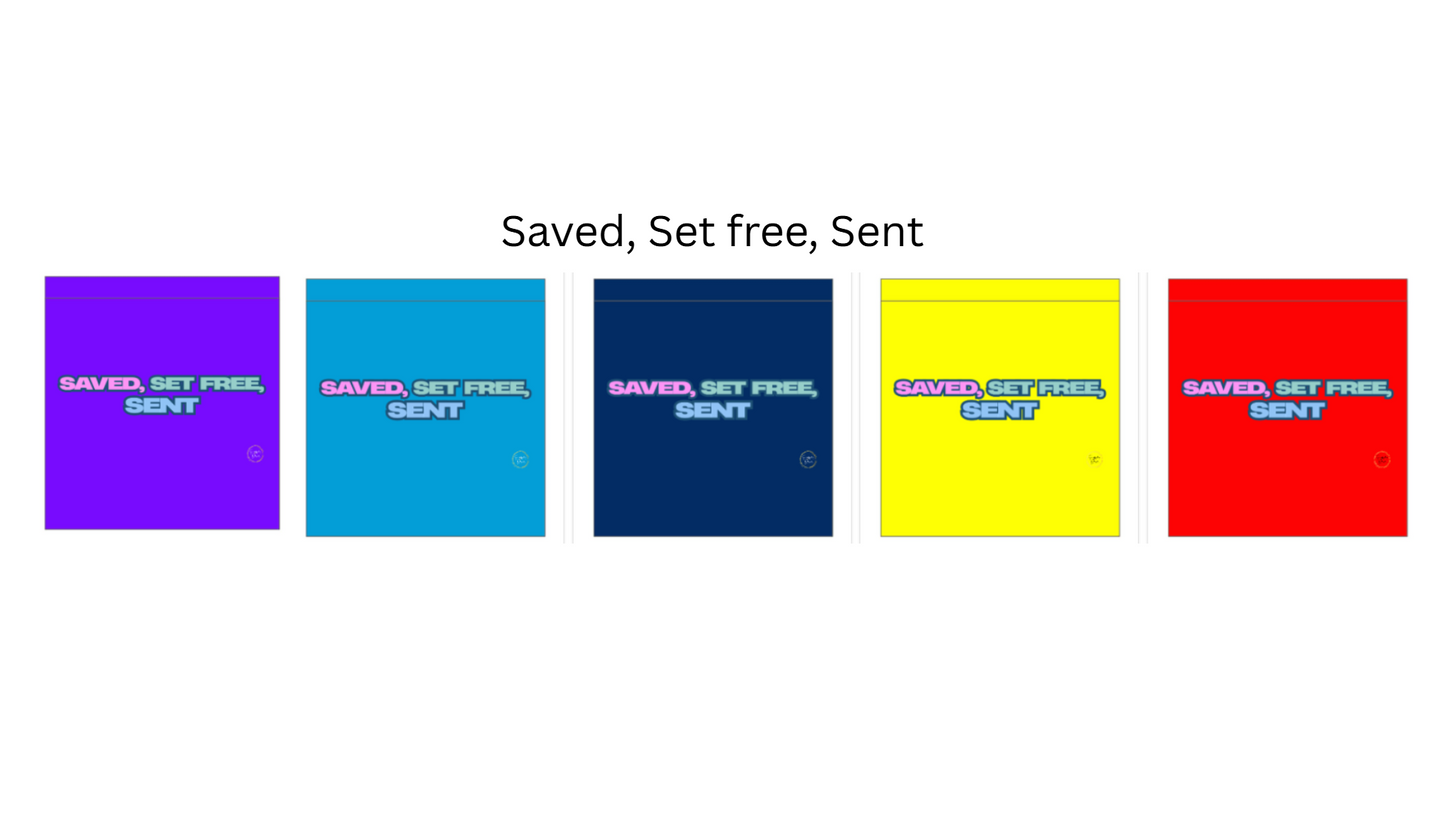 Saved, Set Free, Sent - shopper bag