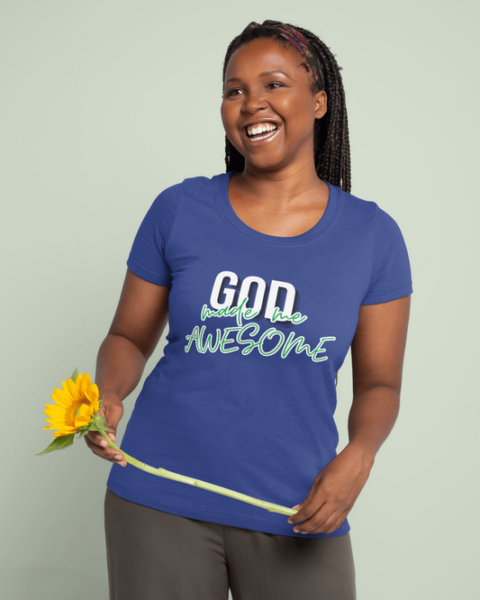 God Made Me Awesome (Green) - Crew Neck
