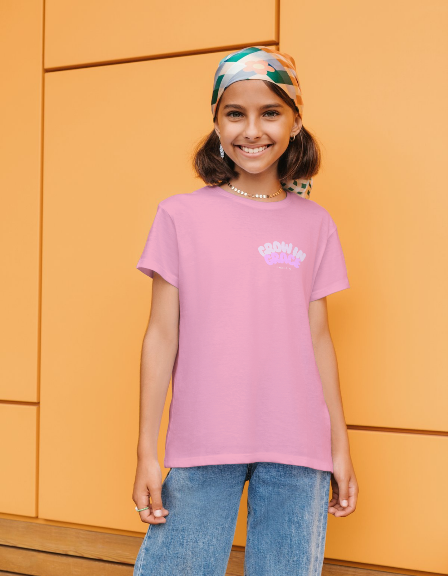 Grow in Grace (Pink)- Children's Crew Neck