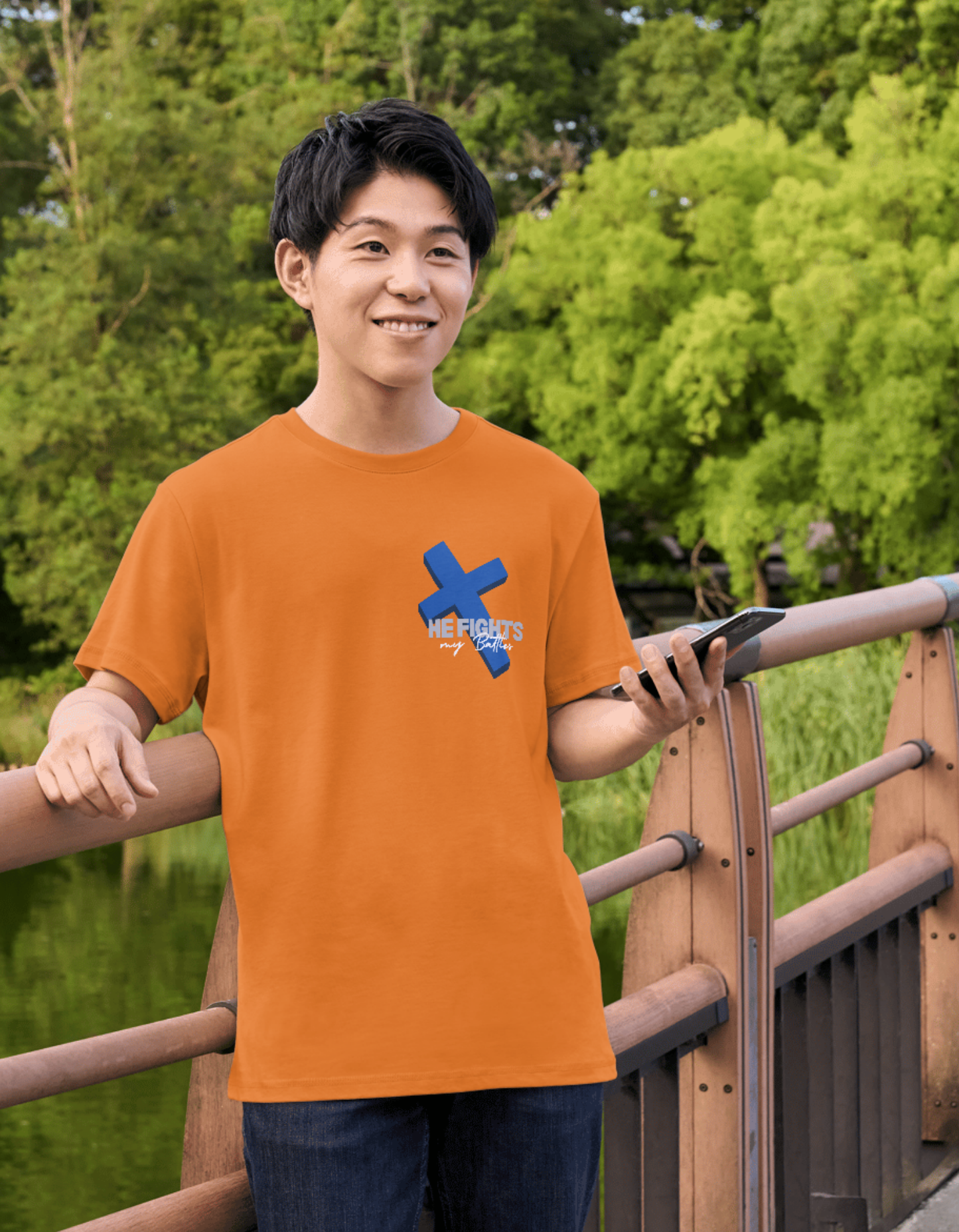 He Fights my Battles - Children's Crew Neck