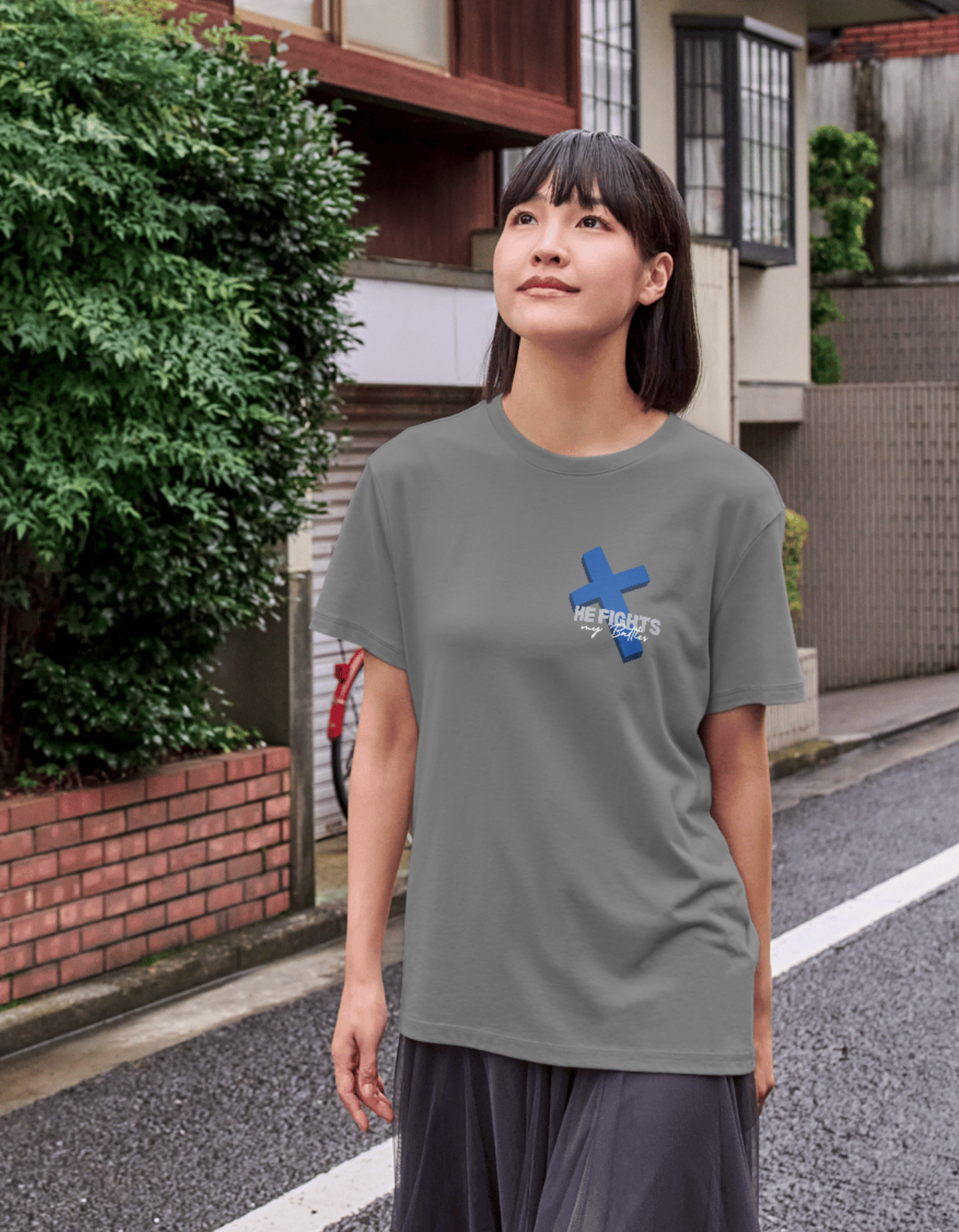 He Fights my Battles - Children's Crew Neck