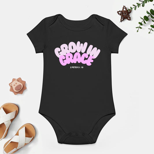 Grow in Grace - Short -Sleeve Baby's Bodysuit