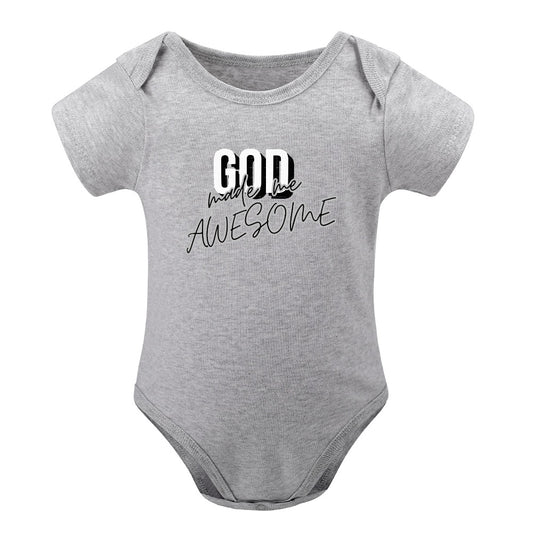 God made me awesome - Short -Sleeve Baby's Bodysuit