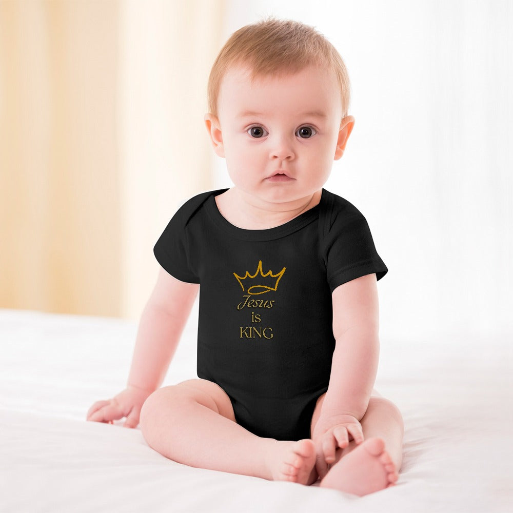 Jesus is King - Short -Sleeve Baby's Bodysuit