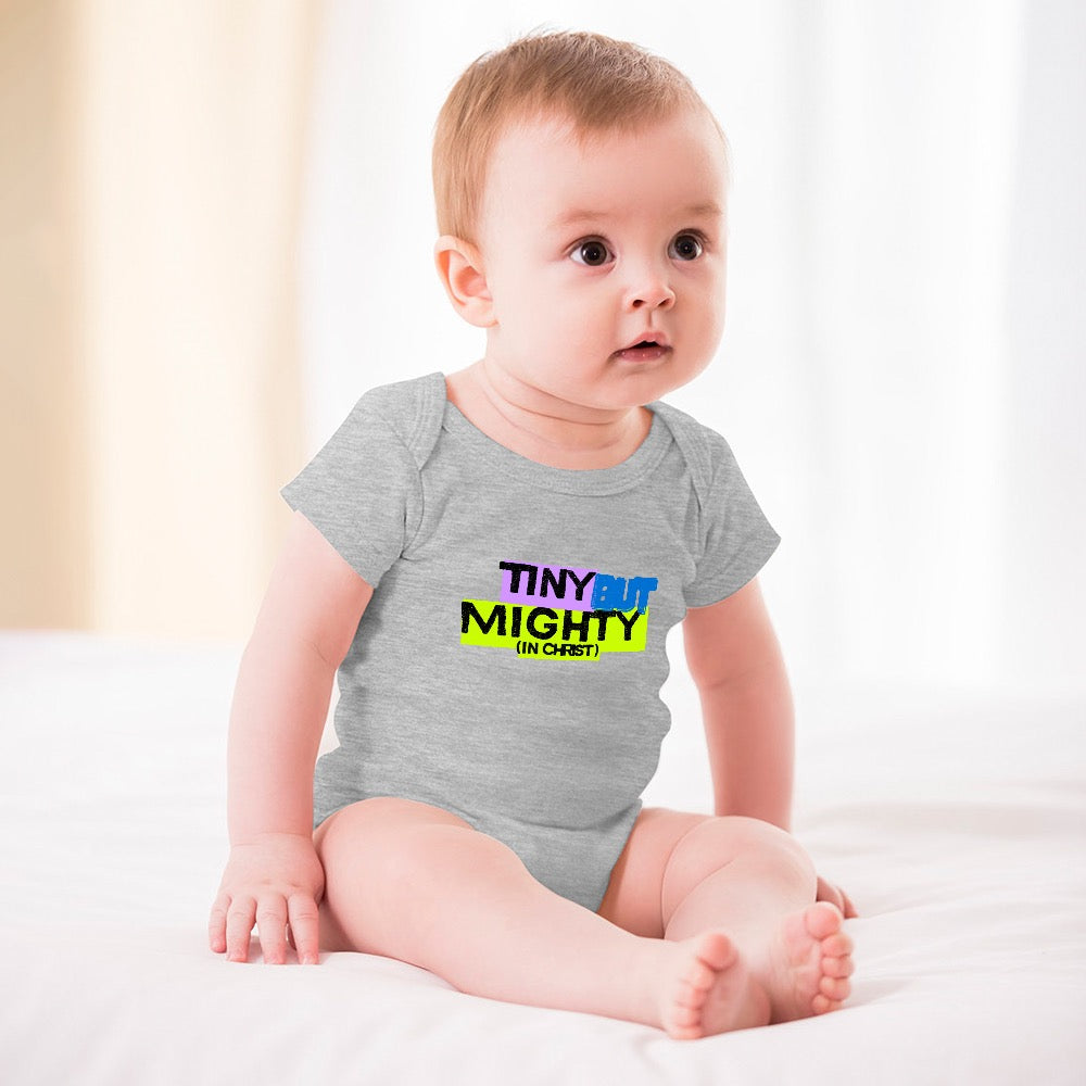 Tiny but mighty - Short -Sleeve Baby's Bodysuit