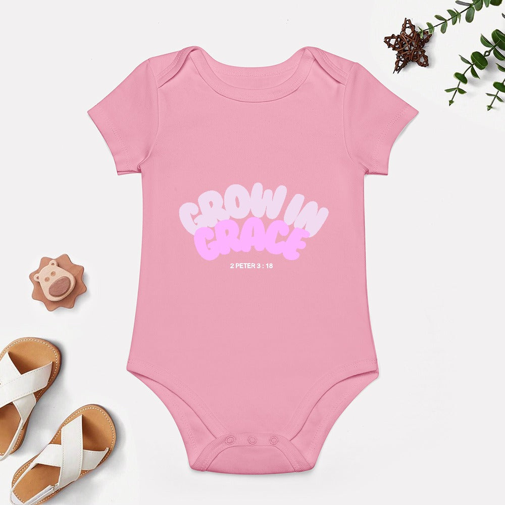 Grow in Grace - Short -Sleeve Baby's Bodysuit