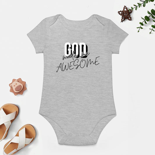 God made me awesome - Short -Sleeve Baby's Bodysuit